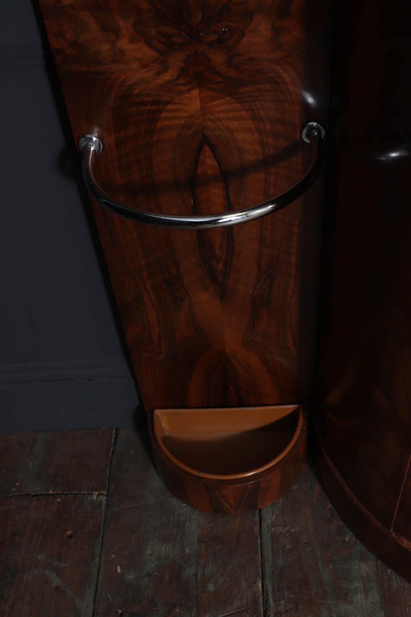 Art Deco Figured Walnut Hall Stand, 1930s