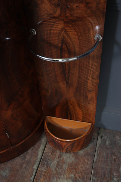 Art Deco Figured Walnut Hall Stand, 1930s