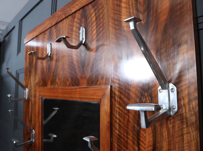 Art Deco Figured Walnut Hall Stand, 1930s