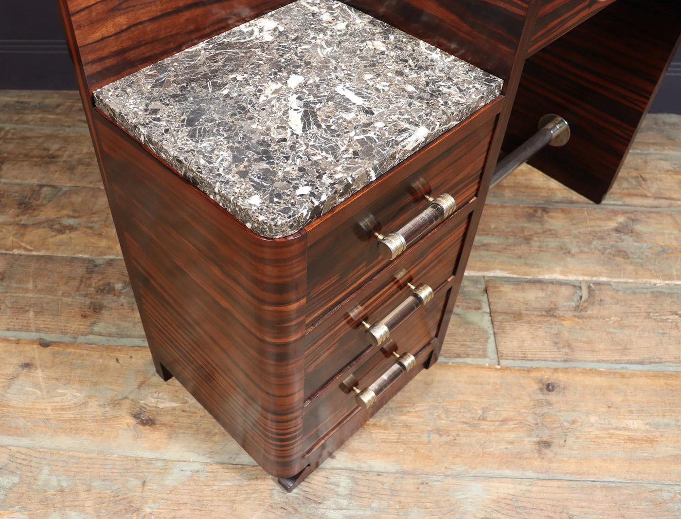 French Art Deco Dressing Table in Macassar Ebony