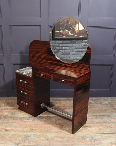 French Art Deco Dressing Table in Macassar Ebony