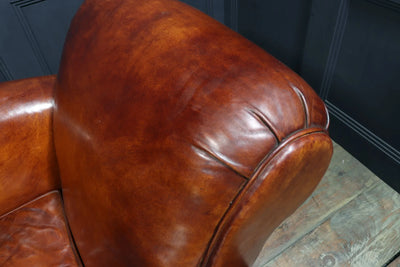 Pair of French Leather Club chairs