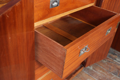 English Art Deco Figured Walnut Sideboard