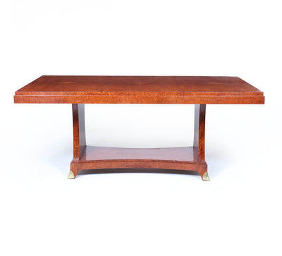 French Art Deco Dining Table in Amboyna, Circa 1925