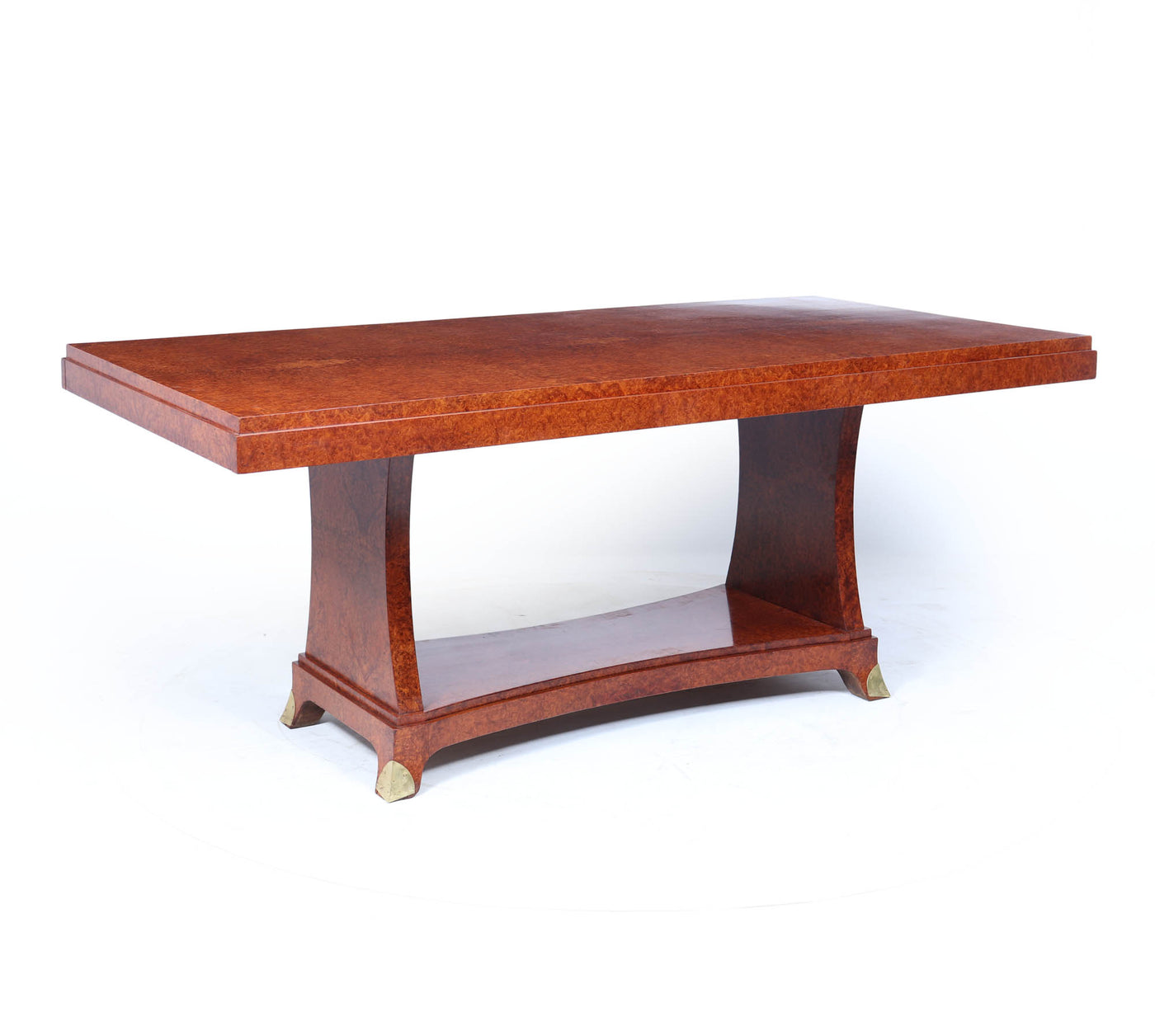 French Art Deco Dining Table in Amboyna, Circa 1925