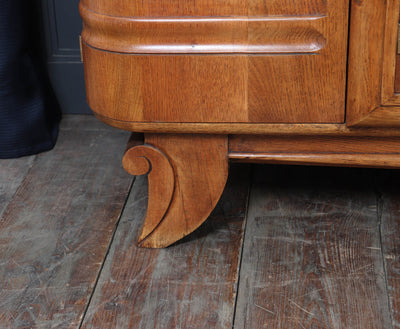 French Art Deco Oak Sideboard circa 1930s