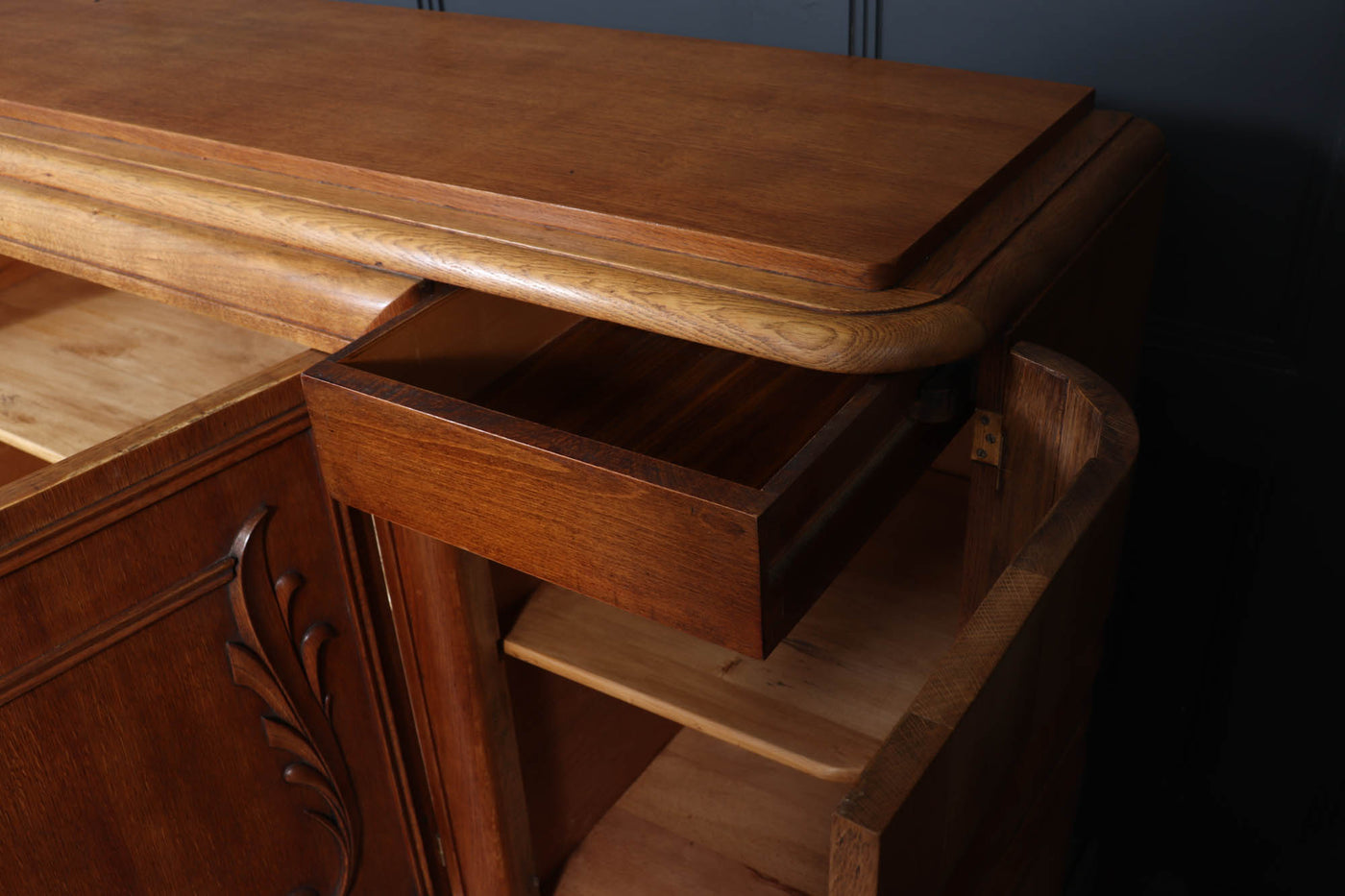 French Art Deco Oak Sideboard circa 1930s