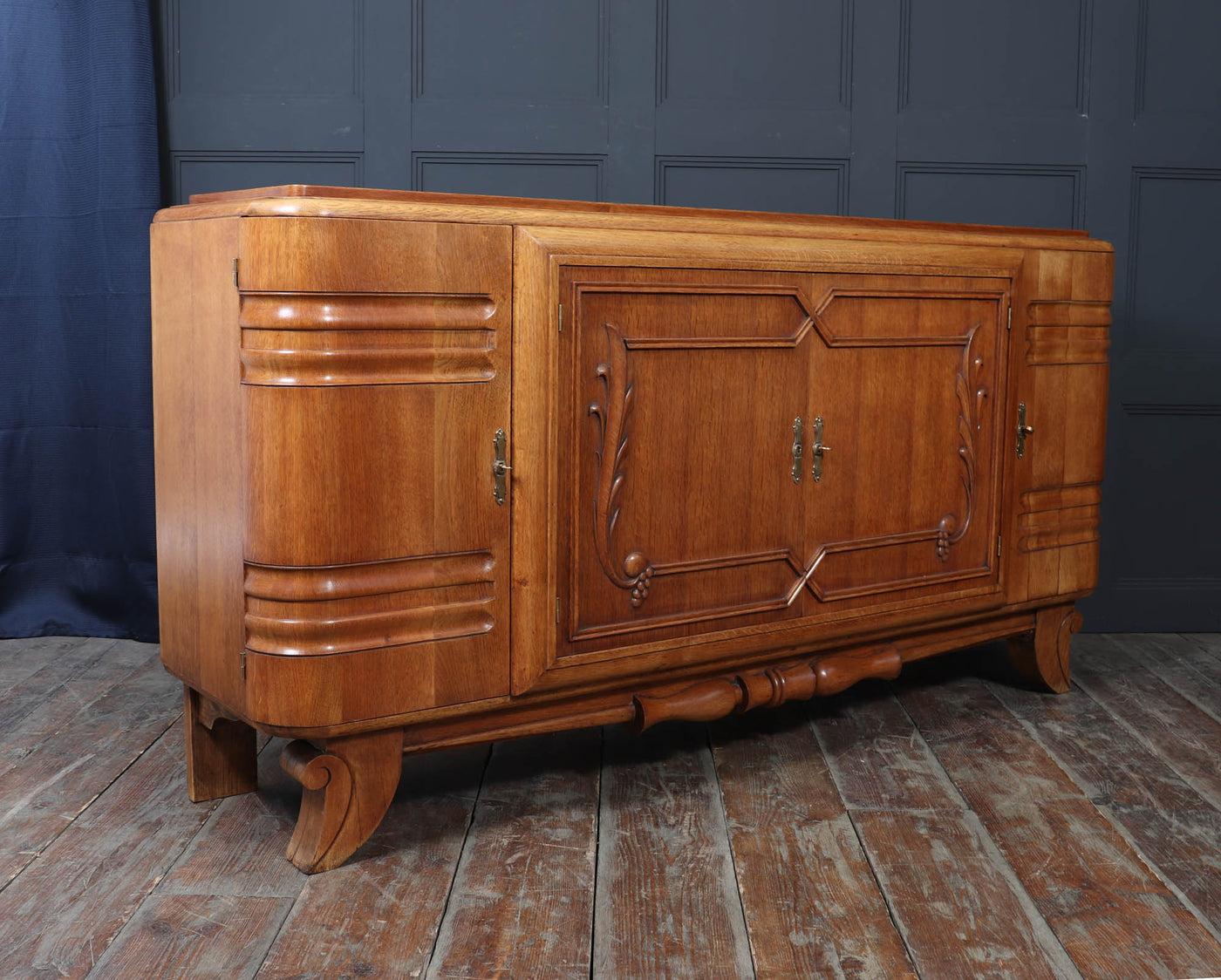 French Art Deco Oak Sideboard circa 1930s