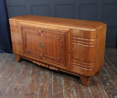 French Art Deco Oak Sideboard circa 1930s