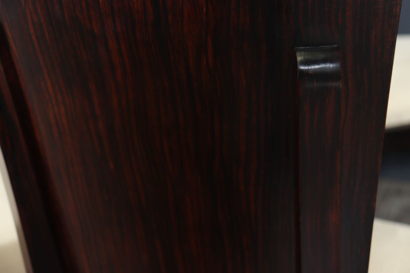Set of Eight French Art Deco Macassar Ebony Dining Chairs, c.1930s