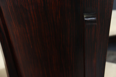 Set of Eight French Art Deco Macassar Ebony Dining Chairs, c.1930s