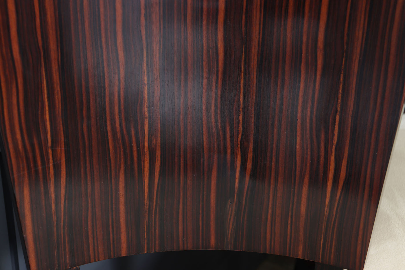 Set of Eight French Art Deco Macassar Ebony Dining Chairs, c.1930s