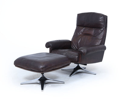 De Sede DS-31 Armchair and Footstool in Leather, Switzerland, c.1970s
