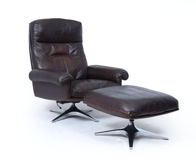 De Sede DS-31 Armchair and Footstool in Leather, Switzerland, c.1970s