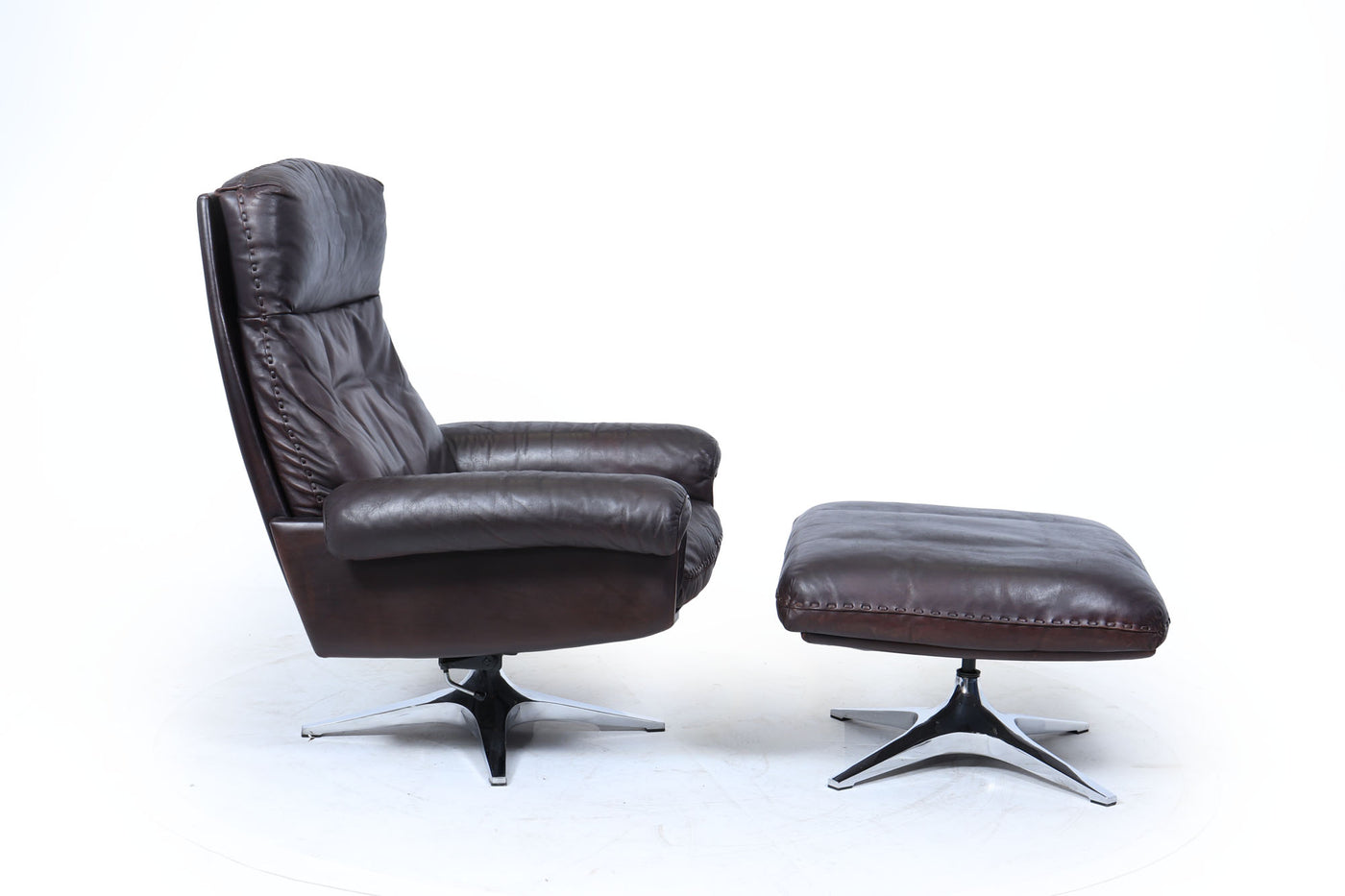 De Sede DS-31 Armchair and Footstool in Leather, Switzerland, c.1970s