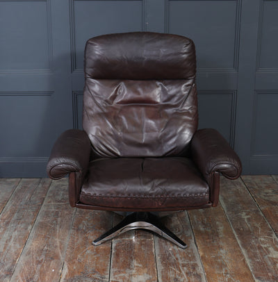 De Sede DS-31 Armchair and Footstool in Leather, Switzerland, c.1970s