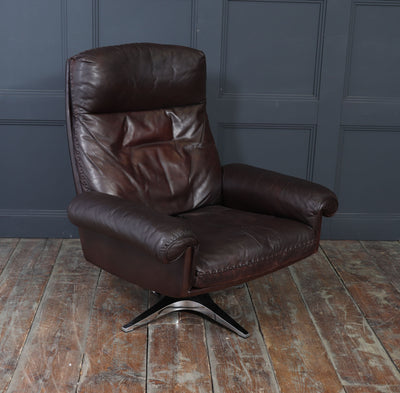De Sede DS-31 Armchair and Footstool in Leather, Switzerland, c.1970s