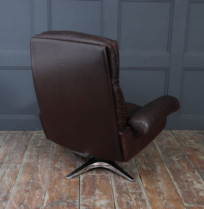 De Sede DS-31 Armchair and Footstool in Leather, Switzerland, c.1970s