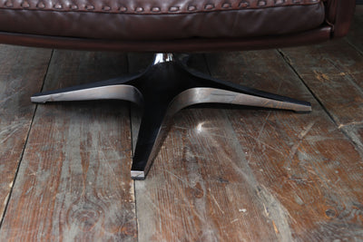 Pair of De Sede DS-31 Swivel Armchairs in Leather, Switzerland, c.1970s