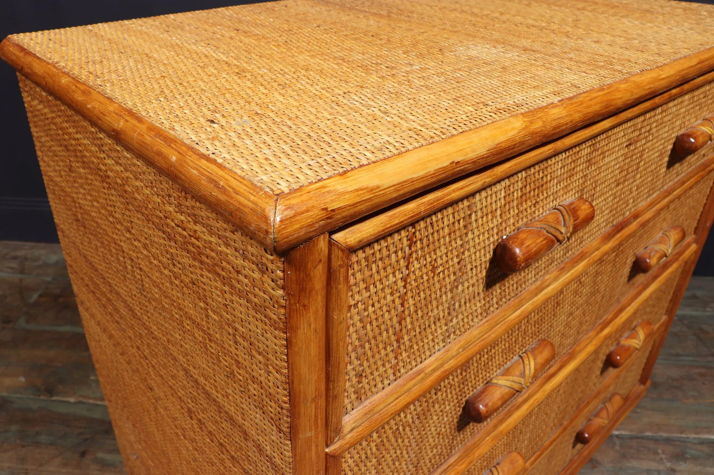 Mid century Bamboo Chest c1970