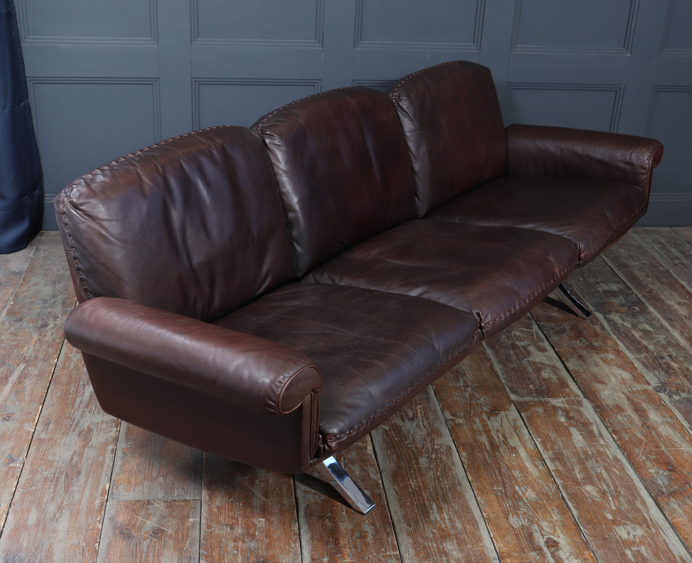 De Sede DS-31 Three-Seater Sofa in Leather, Switzerland, c.1970s