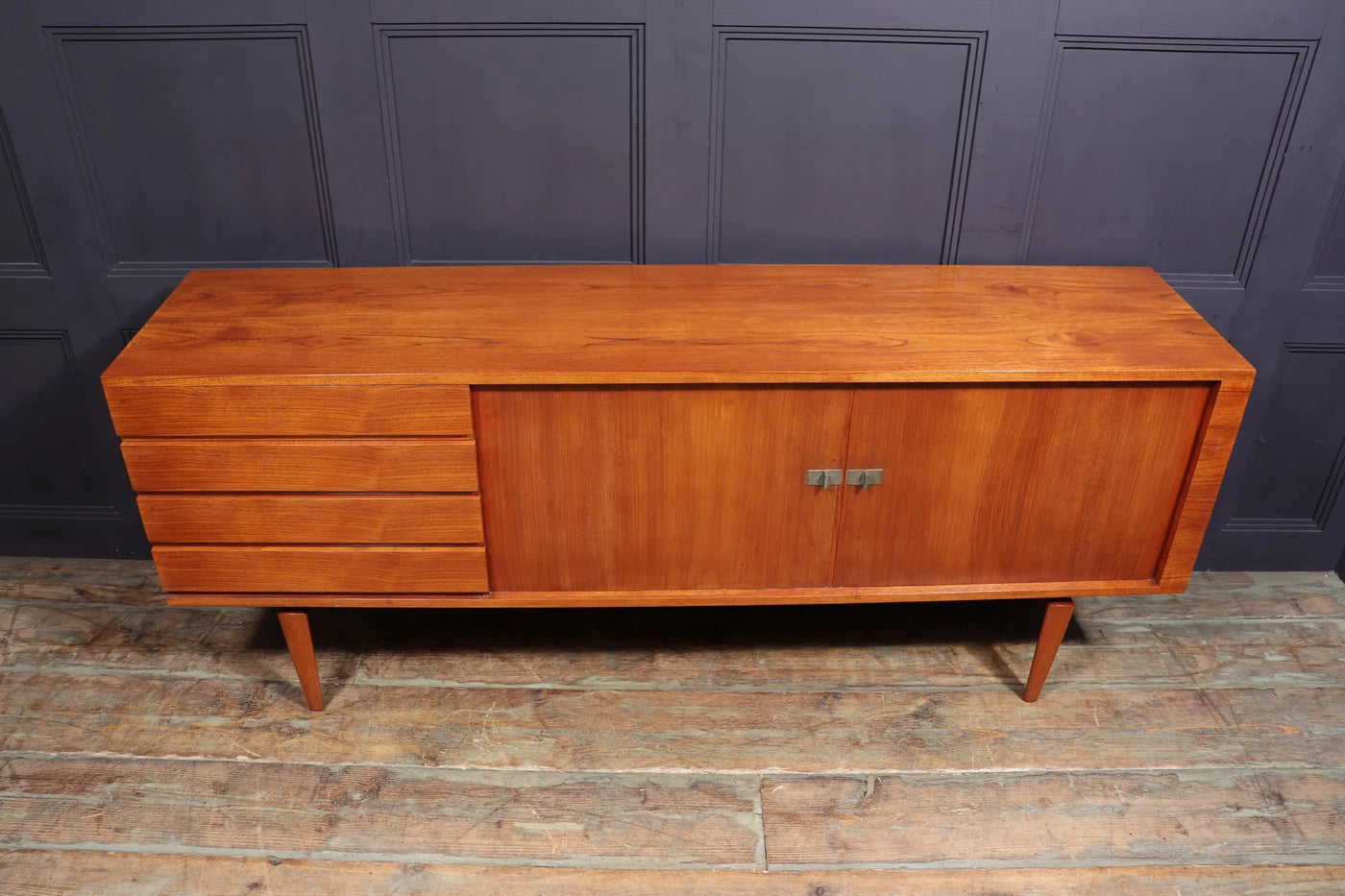 Mid century Danish Tambour Door Sideboard by Bramin top