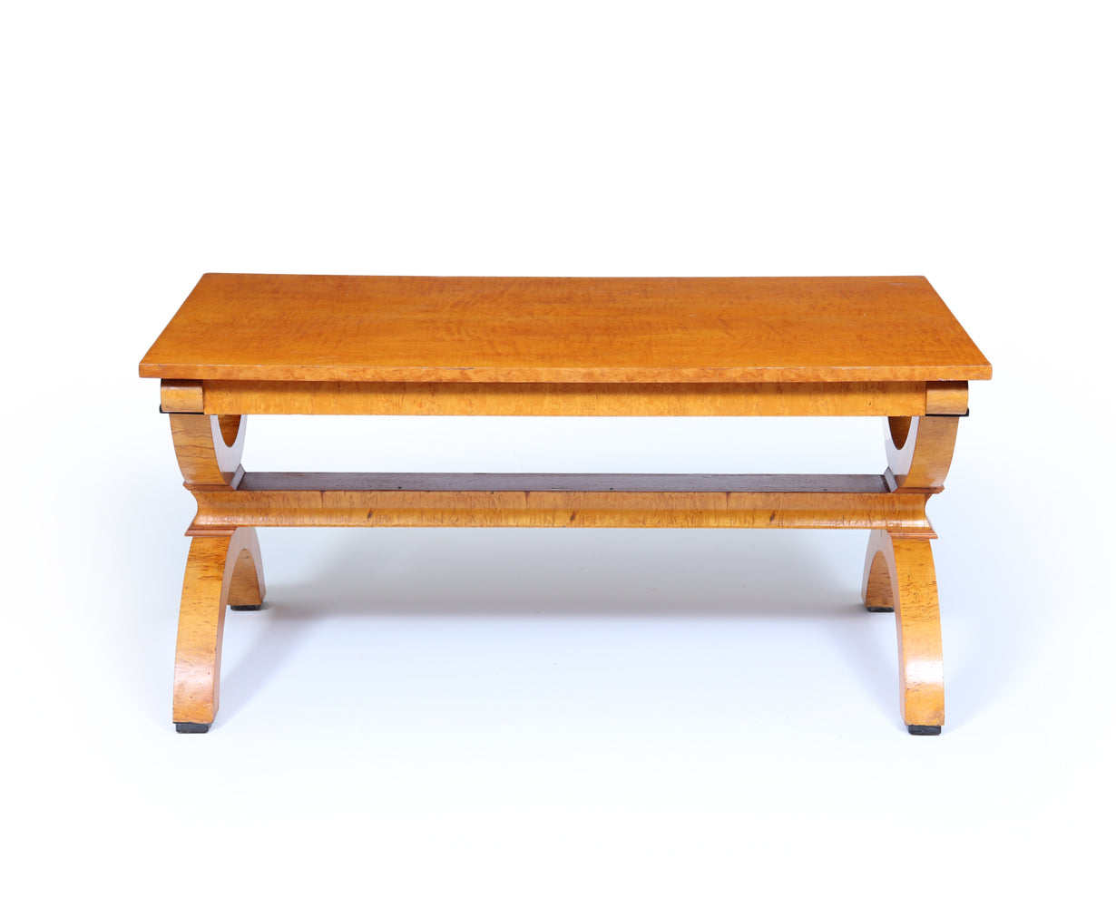 Art Deco Sycamore and Karelian Birch Coffee Table