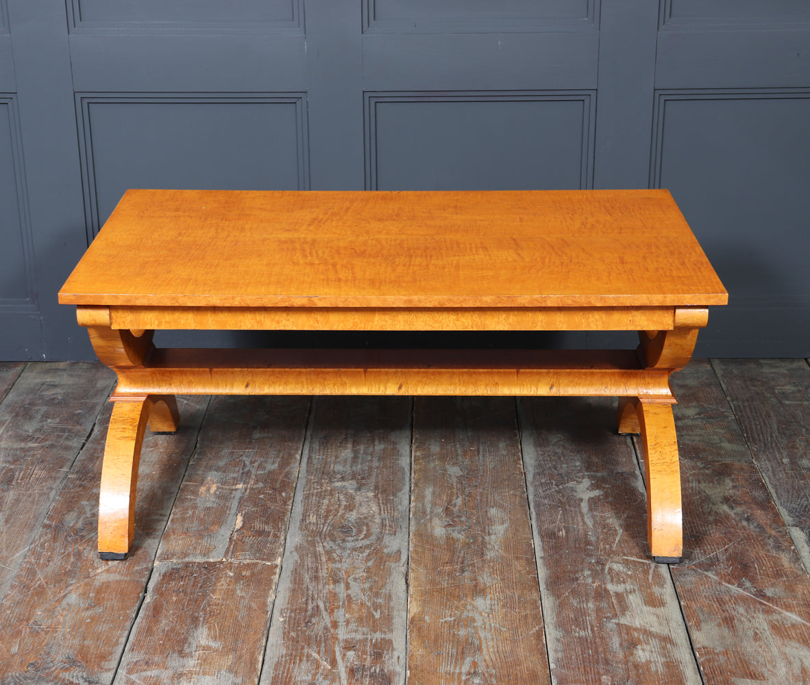 Art Deco Sycamore and Karelian Birch Coffee Table