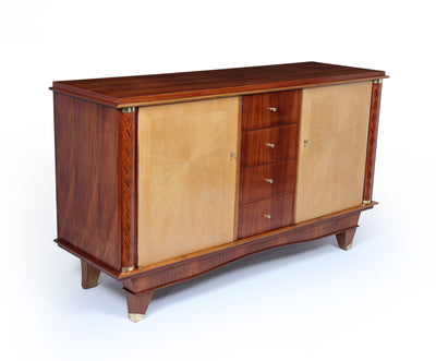 French Art Deco Rosewood and Oak Sideboard