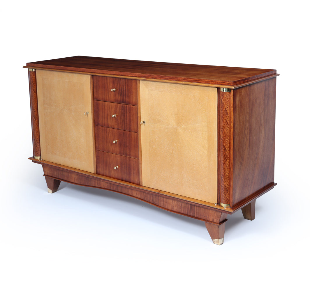 French Art Deco Rosewood and Oak Sideboard