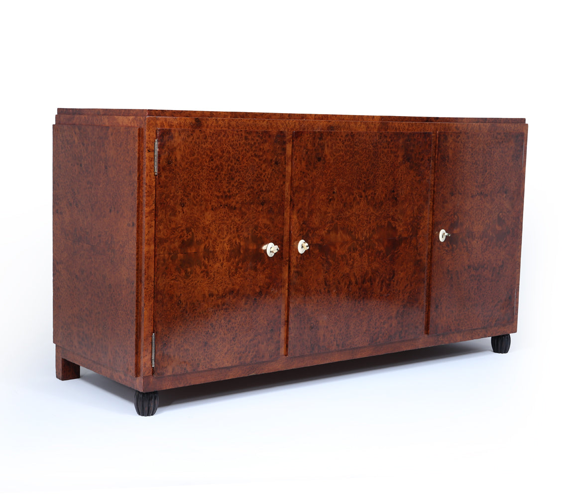 French Art Deco Thuya and Oak Sideboard