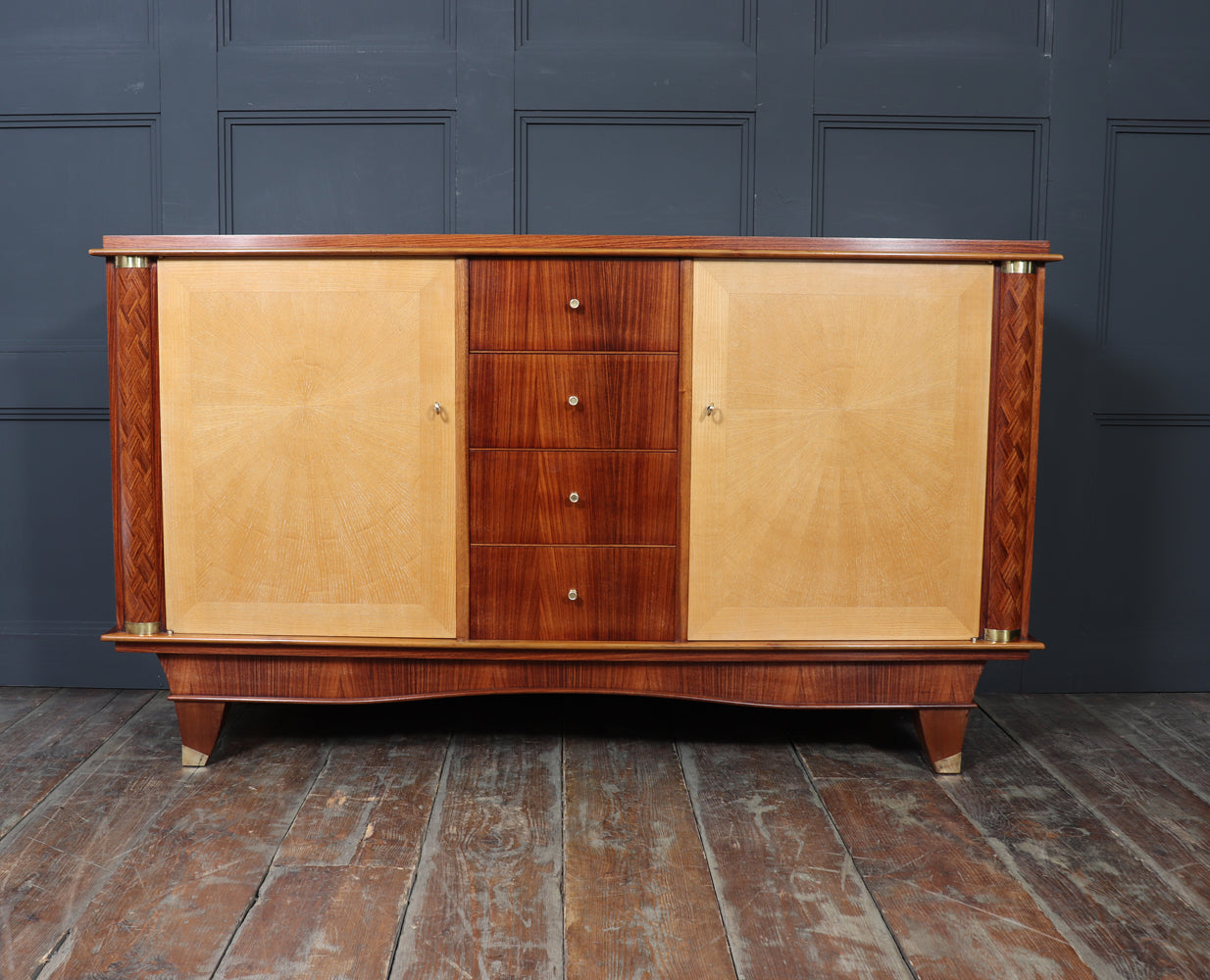 French Art Deco Rosewood and Oak Sideboard