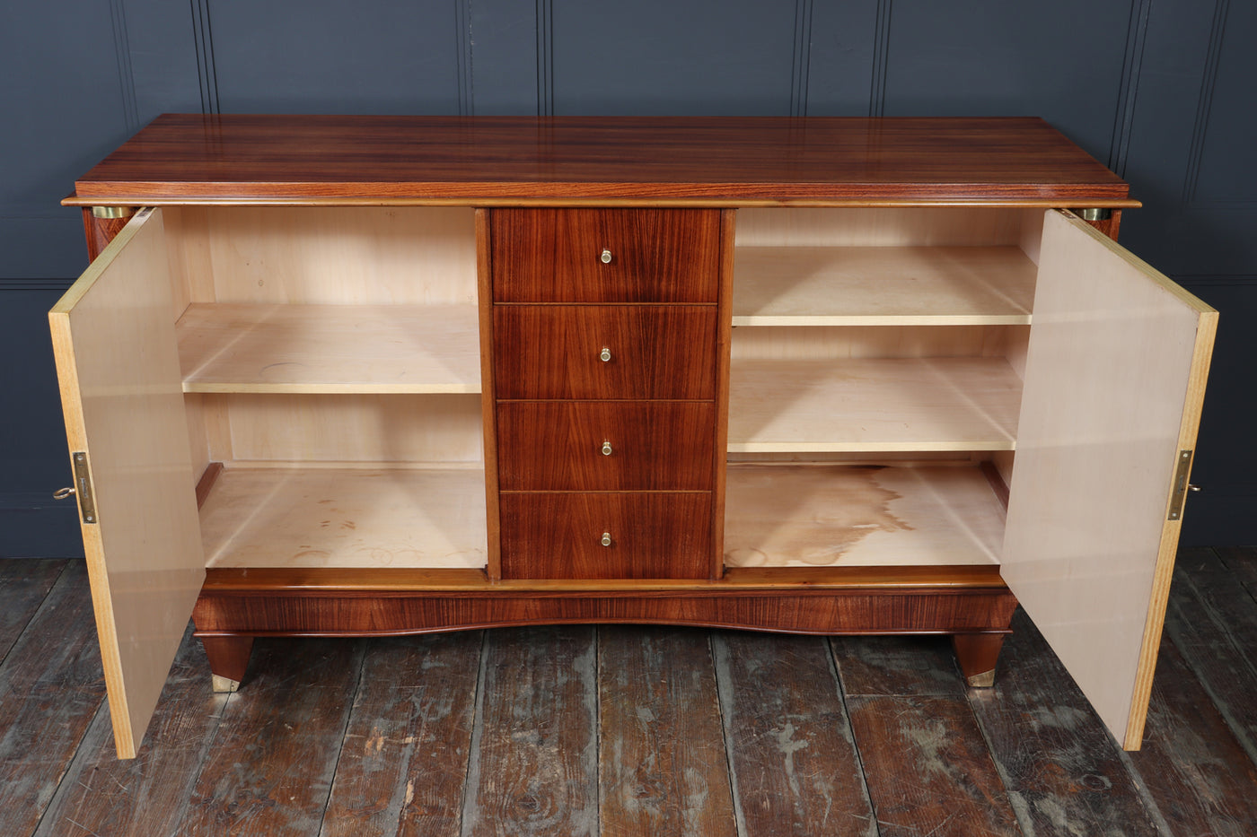 French Art Deco Rosewood and Oak Sideboard