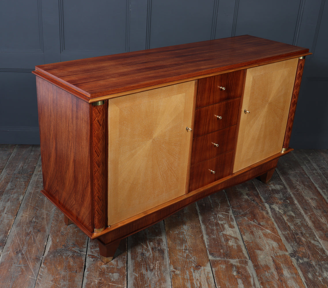 French Art Deco Rosewood and Oak Sideboard
