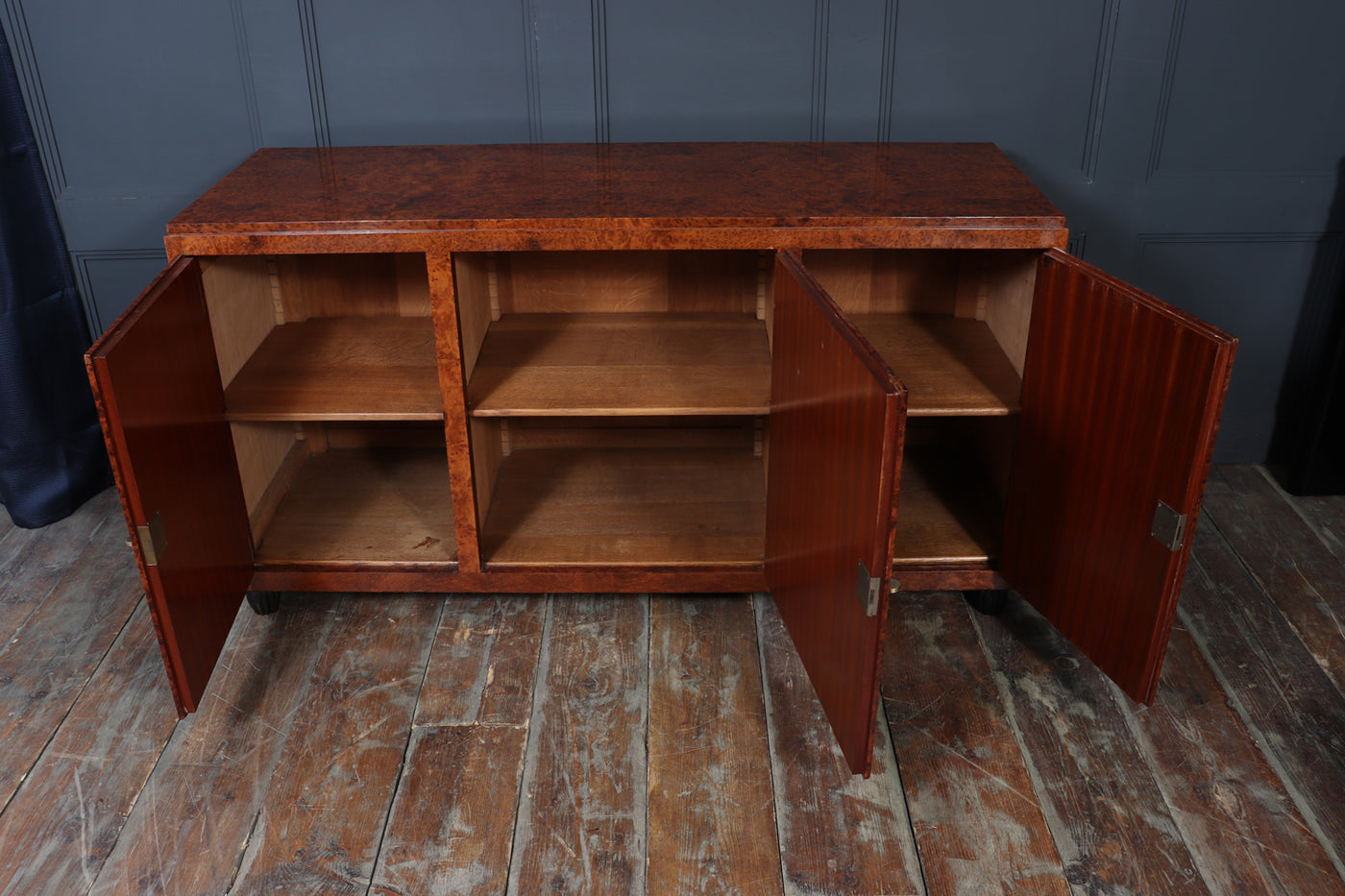 French Art Deco Thuya and Oak Sideboard