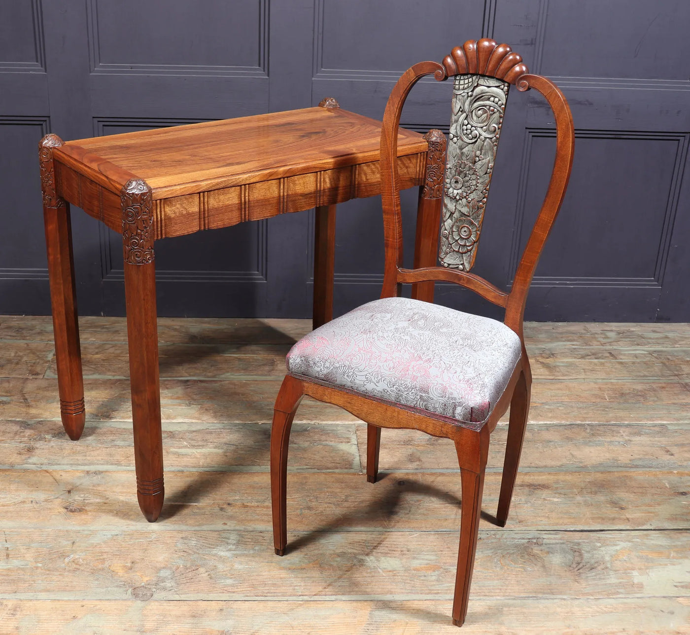 Art Deco Writing Table and Chair by Sue et Mare