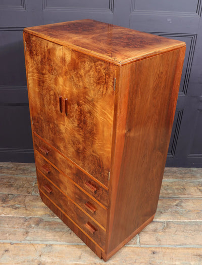 Art Deco Burr Walnut Tallboy