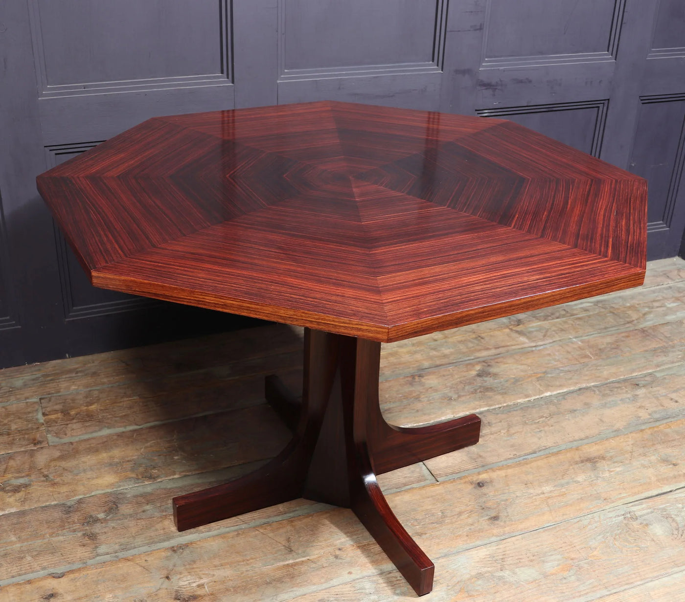 Italian Mid Century Dining Table in Rosewood