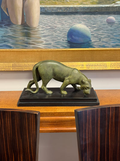 French Art Deco Bronze Panther by Irénée Rochard, c.1920s