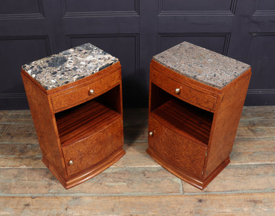 Pair of Art Deco Bedside Cabinets in Amboyna