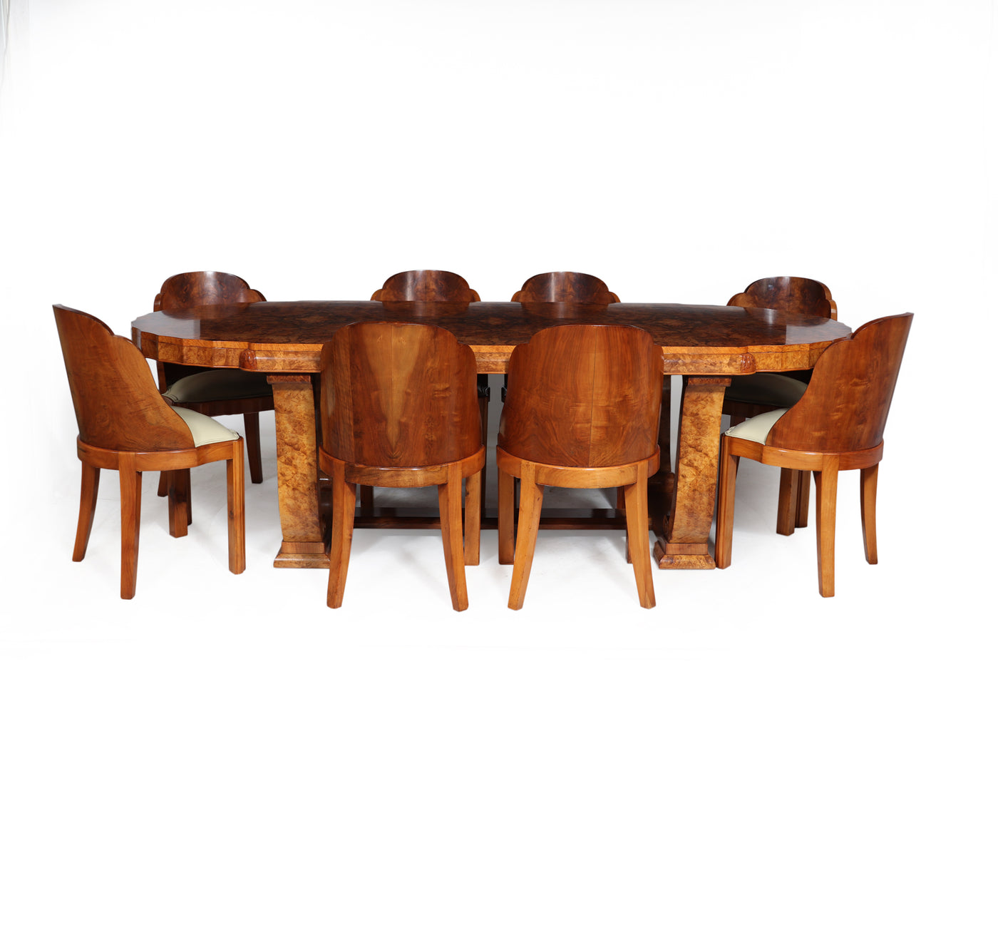 Art Deco Dining Table and 8 Chairs by Hille
