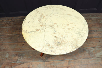 Swedish Mid Century Rosewood and Marble Spider Coffee Table