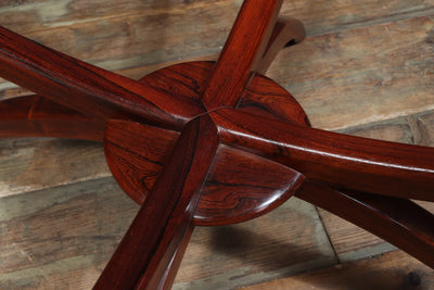 Swedish Mid Century Rosewood and Marble Spider Coffee Table