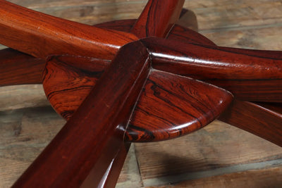 Swedish Mid Century Rosewood and Marble Spider Coffee Table