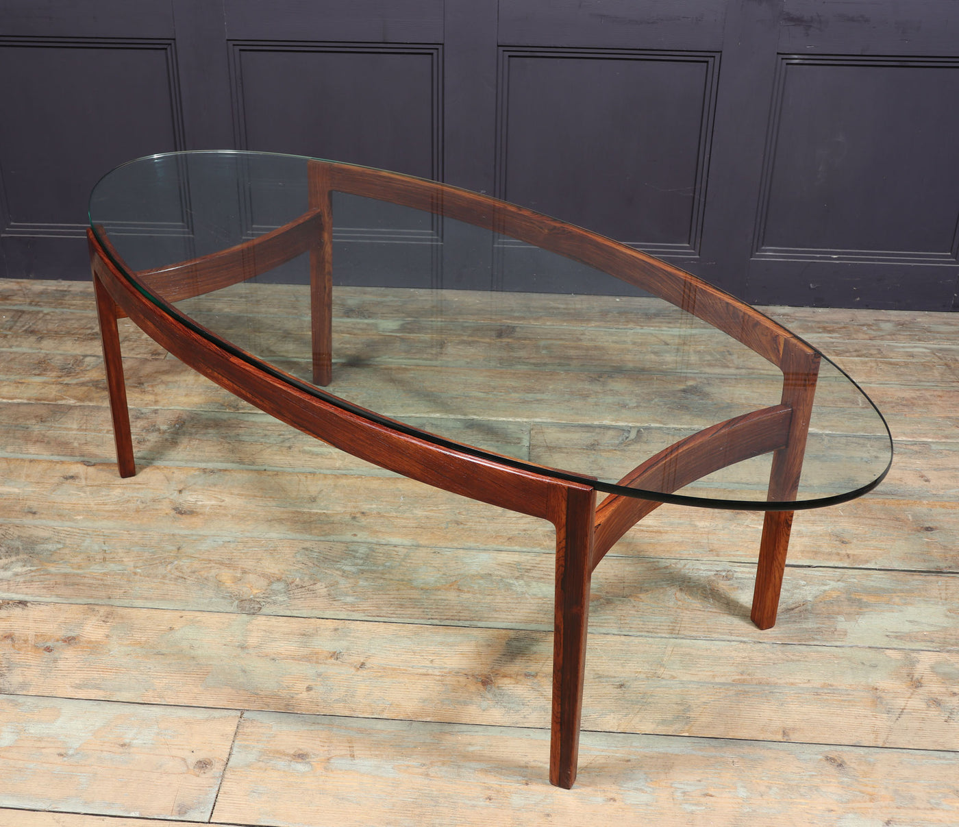Mid Century Rosewood Frame  Coffee Table