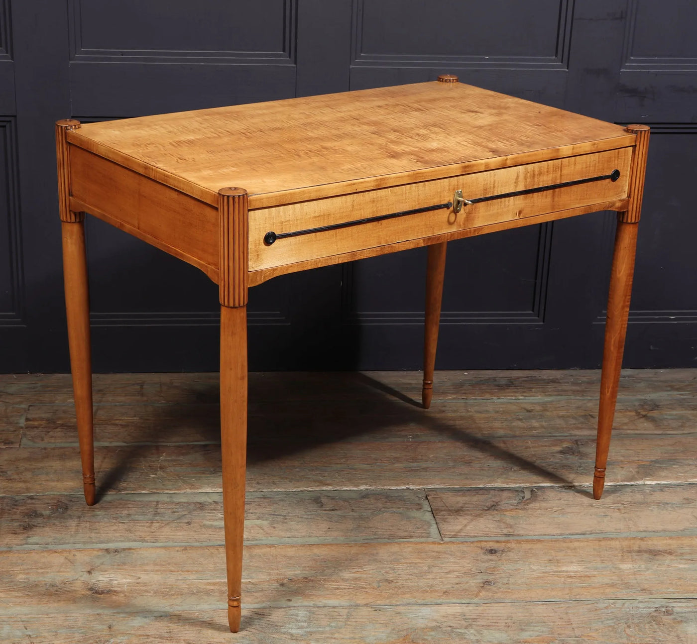 French Art Deco Writing Desk in Sycamore