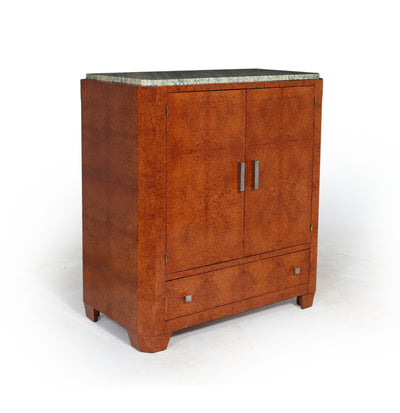 French Art Deco Commode in Amboyna side