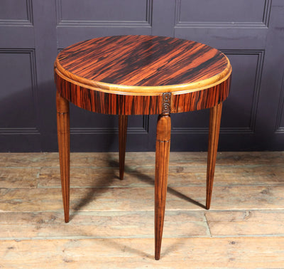 French Art Deco Table in Macassar ebony and Walnut