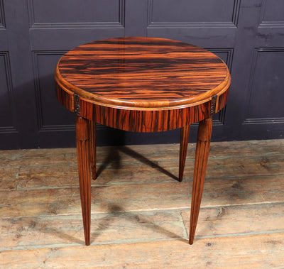 French Art Deco Table in Macassar ebony and Walnut