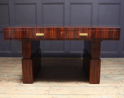 Italian Art Deco Desk in Macassar Ebony